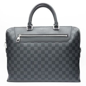 LUOIS VUITTON Bag Damier Graphite Black coated canvas leather MINT